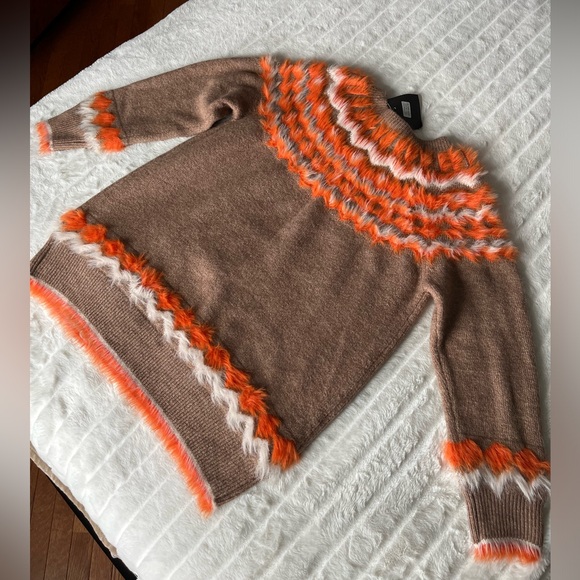 NWT Marc New York Large Womens fuzzy soft aztec boho sweater $99 thanksgiving - Picture 7 of 7
